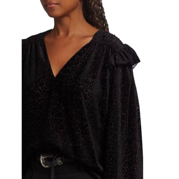 NWT! Tanya Taylor Lucy Devore Pullover Top - Size Large - Picture 5 of 9